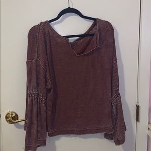 We The Free Dahlia Bell-Sleeve Thermal Top